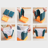 Maxbell Trash Can Wastebasket Garbage Can Garbage Bucket for Kitchen Office Home Blue and Yellow