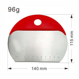 Maxbell Pastry Scraper with Scale Ruler Multi Function PP Handle Kitchen Baking Red