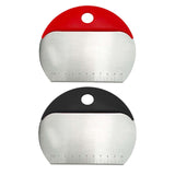 Maxbell Pastry Scraper with Scale Ruler Multi Function PP Handle Kitchen Baking Red