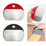 Maxbell Pastry Scraper with Scale Ruler Multi Function PP Handle Kitchen Baking Red