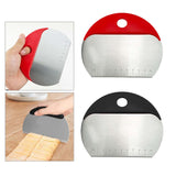 Maxbell Pastry Scraper with Scale Ruler Multi Function PP Handle Kitchen Baking Red