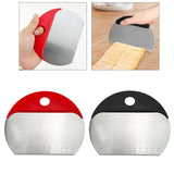 Maxbell Pastry Scraper with Scale Ruler Multi Function PP Handle Kitchen Baking Red