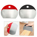 Maxbell Pastry Scraper with Scale Ruler Multi Function PP Handle Kitchen Baking Red