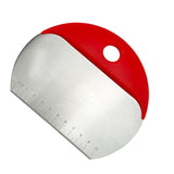 Maxbell Pastry Scraper with Scale Ruler Multi Function PP Handle Kitchen Baking Red