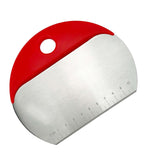 Maxbell Pastry Scraper with Scale Ruler Multi Function PP Handle Kitchen Baking Red