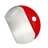 Maxbell Pastry Scraper with Scale Ruler Multi Function PP Handle Kitchen Baking Red