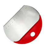 Maxbell Pastry Scraper with Scale Ruler Multi Function PP Handle Kitchen Baking Red