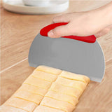 Maxbell Pastry Scraper with Scale Ruler Multi Function PP Handle Kitchen Baking Red