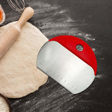 Maxbell Pastry Scraper with Scale Ruler Multi Function PP Handle Kitchen Baking Red