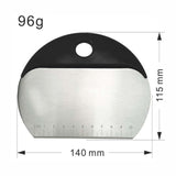 Maxbell Pastry Scraper with Scale Ruler Multi Function PP Handle Kitchen Baking Black