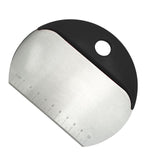 Maxbell Pastry Scraper with Scale Ruler Multi Function PP Handle Kitchen Baking Black