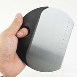 Maxbell Pastry Scraper with Scale Ruler Multi Function PP Handle Kitchen Baking Black