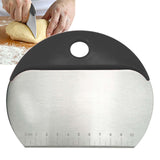 Maxbell Pastry Scraper with Scale Ruler Multi Function PP Handle Kitchen Baking Black
