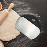 Maxbell Pastry Scraper with Scale Ruler Multi Function PP Handle Kitchen Baking Black