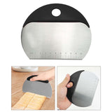 Maxbell Pastry Scraper with Scale Ruler Multi Function PP Handle Kitchen Baking Black
