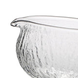 Maxbell 500ml Clear Textured Glass matcha bowl Cups With Pouring Spout