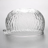 Maxbell 500ml Clear Textured Glass matcha bowl Cups With Pouring Spout