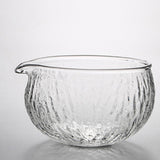 Maxbell Glass Matcha Bowl Set Gift Teacup with Pouring Spout for Kitchen Office