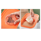 Maxbell Rice Container BPA Free Airtight Lid Multifunctional with scoop & Handles Green