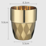 Maxbell 304 Stainless Steel Cups Premium Unbreakable Reusable for tea drink Gold