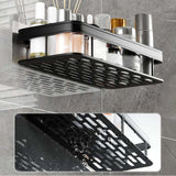 Maxbell Adhesive Shower Caddy Punch Free Bathroom Shelf for Bathroom Accessories single rectangle