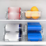 Maxbell Bottle Storage Holder Transparent Fridge Organizer Automatic Rolling for RV S Single Tier