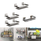 Maxbell Shower Caddy Multifunction Drainage Shelf Holder Bathroom Shelf for Dorm Single Layer