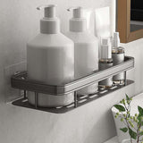 Maxbell Shower Caddy Multifunction Drainage Shelf Holder Bathroom Shelf for Dorm Single Layer