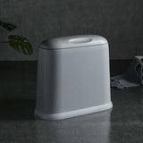Maxbell Trash Can Household 10L Dustbin Wastebasket for Office Backyard Dorm Gray