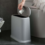 Maxbell Trash Can Household 10L Dustbin Wastebasket for Office Backyard Dorm Gray