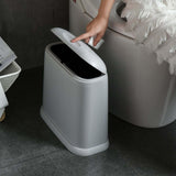 Maxbell Trash Can Household 10L Dustbin Wastebasket for Office Backyard Dorm Gray