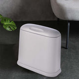 Maxbell Trash Can Household 10L Dustbin Wastebasket for Office Backyard Dorm Gray