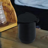 Maxbell Coffee Machine Cup Binaural Design Exquisite Portable for 8 Tea black