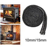 Maxbell 78.74inch Stove Gasket Tape Fiberglass Flat Gasket Tape for Door Glass 10mm Width