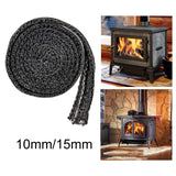 Maxbell 78.74inch Stove Gasket Tape Fiberglass Flat Gasket Tape for Door Glass 10mm Width