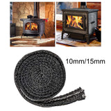 Maxbell 78.74inch Stove Gasket Tape Fiberglass Flat Gasket Tape for Door Glass 10mm Width