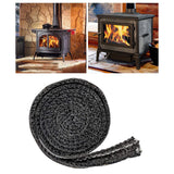 Maxbell 78.74inch Stove Gasket Tape Fiberglass Flat Gasket Tape for Door Glass 10mm Width