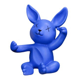 Maxbell Wine Rack Champagne Holder Rabbit Figurines Crafts for Kitchen Decorative Blue