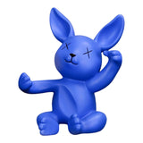 Maxbell Wine Rack Champagne Holder Rabbit Figurines Crafts for Kitchen Decorative Blue