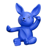 Maxbell Wine Rack Champagne Holder Rabbit Figurines Crafts for Kitchen Decorative Blue