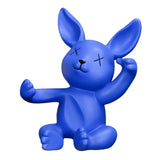 Maxbell Wine Rack Champagne Holder Rabbit Figurines Crafts for Kitchen Decorative Blue