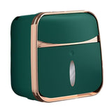 Maxbell Multipurpose Tissue Case with Drawer for Bathroom Living Room Green Plated