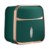 Maxbell Multipurpose Tissue Case with Drawer for Bathroom Living Room Green Plated