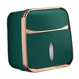 Maxbell Multipurpose Tissue Case with Drawer for Bathroom Living Room Green Plated