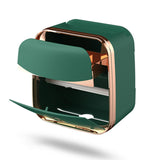 Maxbell Multipurpose Tissue Case with Drawer for Bathroom Living Room Green Plated