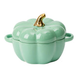 Maxbell Kawaii Cup Pumpkin Cup Cereal Bowls Set with Lid for Pasta Yogurt Salad green