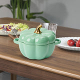 Maxbell Kawaii Cup Pumpkin Cup Cereal Bowls Set with Lid for Pasta Yogurt Salad green