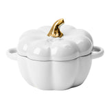 Maxbell Kawaii Cup Pumpkin Cup Cereal Bowls Set with Lid for Pasta Yogurt Salad white
