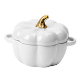 Maxbell Kawaii Cup Pumpkin Cup Cereal Bowls Set with Lid for Pasta Yogurt Salad white