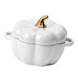 Maxbell Kawaii Cup Pumpkin Cup Cereal Bowls Set with Lid for Pasta Yogurt Salad white